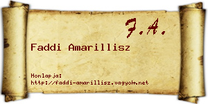 Faddi Amarillisz névjegykártya